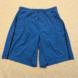Lululemon Mens Size Medium Pace Breaker Shorts in Blue Dot Print Lined Shorts